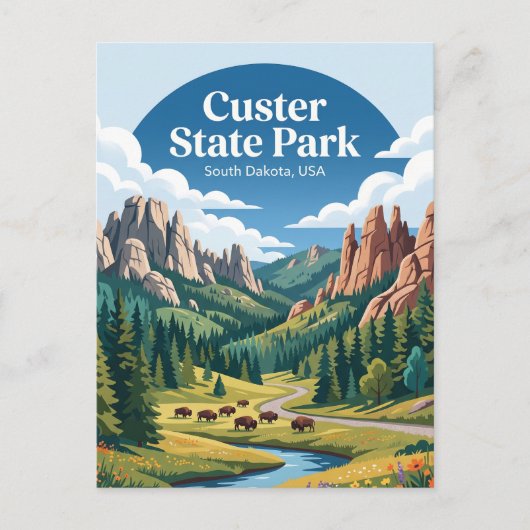 Custer State Park VS Briefkaart (Voorkant)