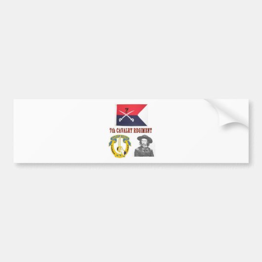 CUSTERS 7E CAVALRY REGIMENT BUMPERSTICKER (Voorkant)