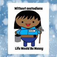 Custodian Janitor Funny Black Vrouw