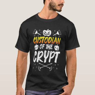 Custodian of The Crypt Halloween Design T-shirt
