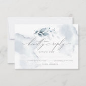 Custom2 Shelby RSVP Waterverf Foliage Dusty Blue Kaartje (Voorkant)