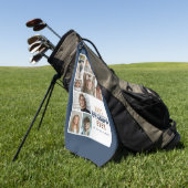 Custom 10 Photo Collage Best Grandpa Ever Golfhanddoek (Groen)