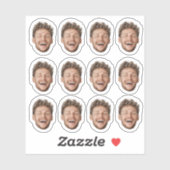 Custom 12 Face Sticker – Funny Personalized Photo (Feuille)
