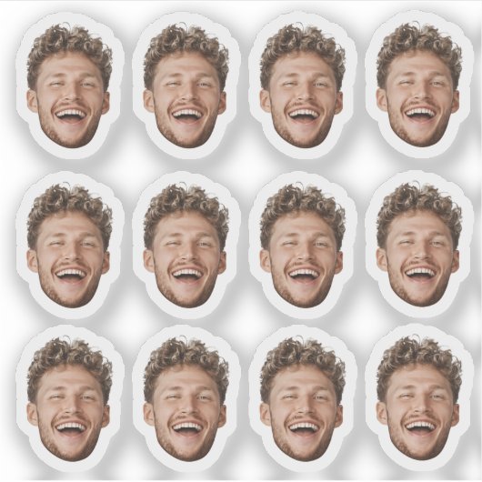 Custom 12 Face Sticker – Funny Personalized Photo (Devant)