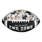 Custom 12 Photo Collage “Love You to the End Zone” American Football (Voorkant)
