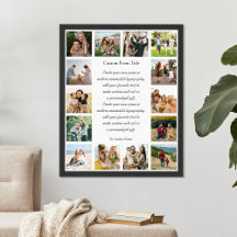 Custom 14 Photo Collage Poem