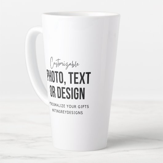 Custom 17 oz Latte Mug | Personalized Coffee Cup (Angle gauche)