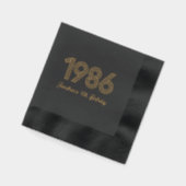 Custom 1986 40th Birthday Foil Stamped Napkins Folie Servetten (Links)