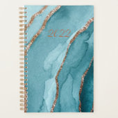 Custom 2022 Gold Turquoise Blue Marble Non daté He (Devant)