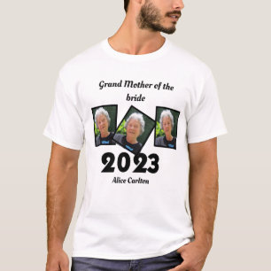 Custom 2023 Grootmoeder van de bruid Foto T-shirt