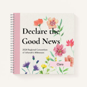 Custom 2024 JW Conventie Het goede nieuws verklare Notitieboek
