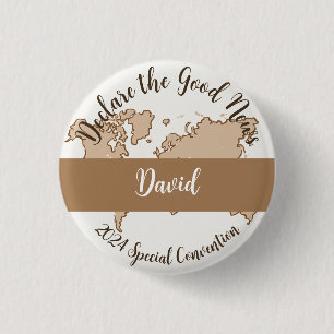 Custom 2024 JW Conventie Het goede nieuws verklare Ronde Button 3,2 Cm