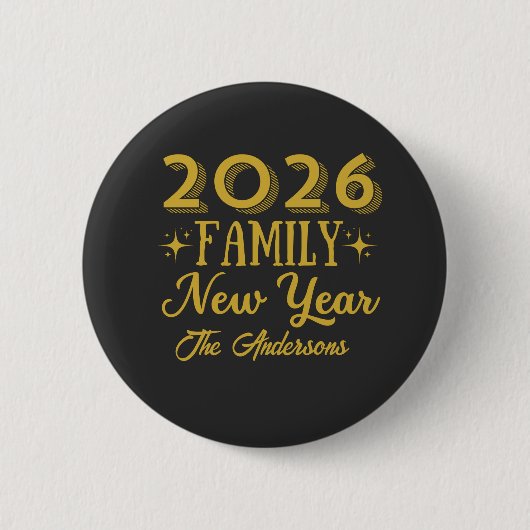 Custom 2026 Family New Year Ronde Button 5,7 Cm (Voorkant)