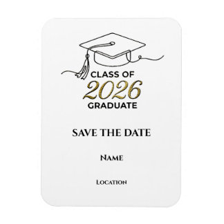Custom 2026 Graduation Save the Date Magnet Magneet