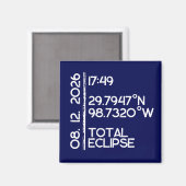 Custom 2026 Solar Eclipse Magneet (Voorkant / Achterkant)