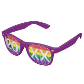Custom 20XX Progress Pride Paarse Retro Zonnebril (Gekanteld)