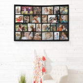 Custom 24 Photo Collage Party Spandoek (Insitu)