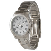 Custom 25 jaar zilveren bruiloft Jubileum Horloge (Gekanteld)