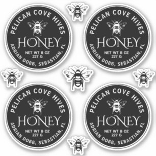 CUSTOM 2.5" VINYL Honing Label  Bee Zwart