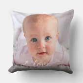 Custom 2 foto gepersonaliseerde liefde script mode kussen (Voorkant)