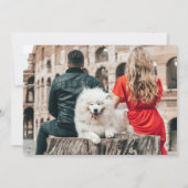 Custom 2 foto hond bruiloft kaart (Achterkant)
