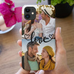 Custom 2 Photo Love with Heart Calligraphy<br><div class="desc">Ajoutez vos propres photos et créez votre propre étui téléphonique iphone 11 unique. Le modèle photo est configuré pour vous permettre d'ajouter 2 de vos photos préférées. Le texte écrit à la main se lit simplement "amour" dans la belle calligraphie avec les coeurs d'amour à chaque extrémité. Vous pouvez customiser...</div>