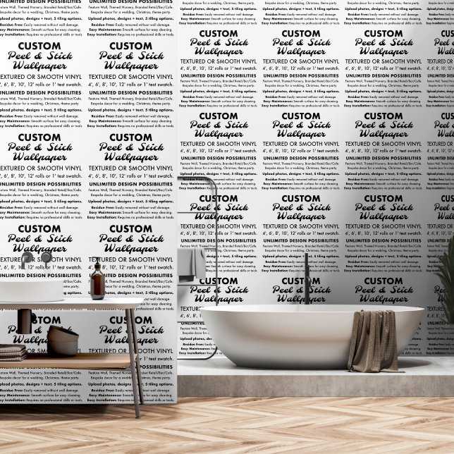 Custom 2 'x 4' Roll geweven Peel & Stick Behang (Badkamer)