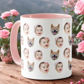 Custom 3 Baby Face Coffee Mug