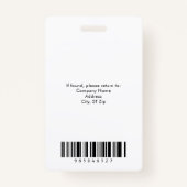 Custom 3 Color Wavy Lines Employee Photo ID Badge (Dos)