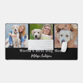 Custom 3 foto hond moeder gepersonaliseerde huisdi bureaumat (Keyboard & Muis)