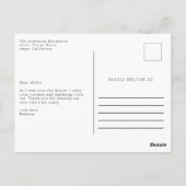 Custom 3 foto minimalistisch Afstuderen dank u Briefkaart (Achterkant)