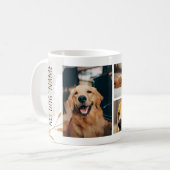 Custom 3 Photo Collage Dog Remembrance Coffee Mug (Devant gauche)