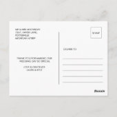 Custom 3 Photo Collage Emerald Wedding Dank u Briefkaart (Achterkant)