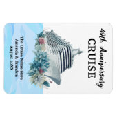 Custom 40th Anniversary Cruise Cabin Door Magneet (Horizontaal)