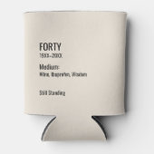 Custom 40th Birthday Funny Museum Label Chic Blikjeskoeler (Voorkant)