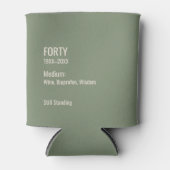 Custom 40th Birthday Funny Museum Label Chic Blikjeskoeler (Voorkant)