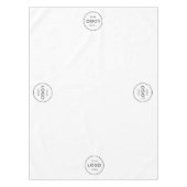 Custom 4 Circle Logo Company Business Restaurant Tafelkleed (Voorkant)