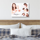 Custom 4 Family Photos Collage Rectangle Frame Canvas Afdruk (Insitu (Slaapkamer))