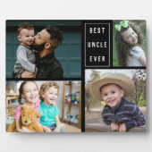 Custom 4 foto collage beste oom ooit fotoplaat (Voorkant)
