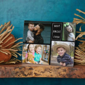 Custom 4 foto collage beste oom ooit fotoplaat (Zijkant)