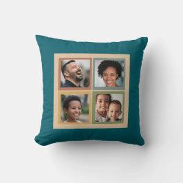 Custom 4-Photo Family Collage Kussen