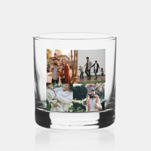 Custom 4 Photo Whisky Glas (Voorkant)
