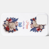 Custom 4th of July: 3D Patriottische Bloemen Case-Mate iPhone Case (Achterkant (horizontaal))