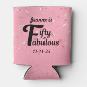 Custom 50 en Fabulous Happy Fiftieth Verjaardag Blikjeskoeler (Voorkant)