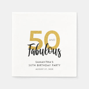 Custom 50 en Fabulous Verjaardag Party Paper Servet