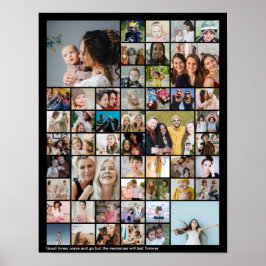 Custom 50 Picture Photo Collage Memory Display Poster