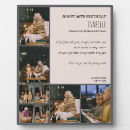 Custom 50th Birthday Photo Collage Plaque Fotoplaat