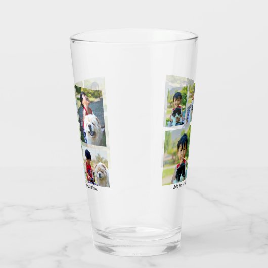 Custom 5 Photo Keepslag Collage Glas (Rechts)