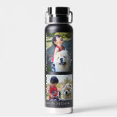 Custom 5 Photo Keepslag Collage Waterfles (Achterkant)