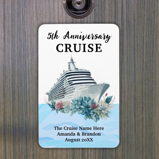 Custom 5th Anniversary Cruise Cabin Door Magneet